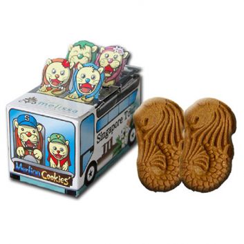 シンガポールお土産お菓子 マーライオンバスツアークッキー ６枚入り